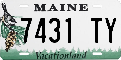 ME license plate 7431TY
