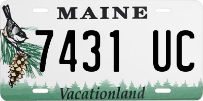 ME license plate 7431UC