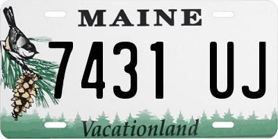 ME license plate 7431UJ