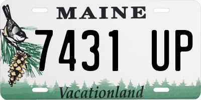 ME license plate 7431UP