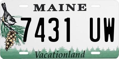 ME license plate 7431UW