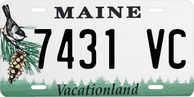ME license plate 7431VC