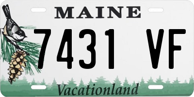 ME license plate 7431VF