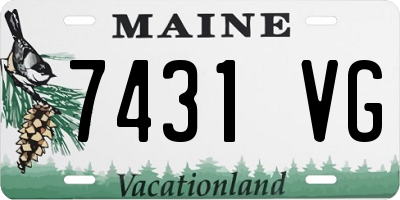 ME license plate 7431VG