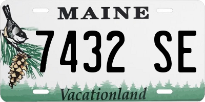 ME license plate 7432SE