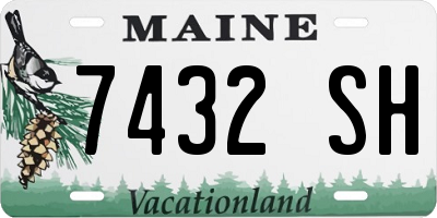 ME license plate 7432SH