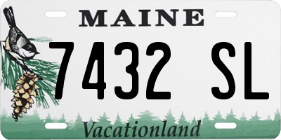 ME license plate 7432SL
