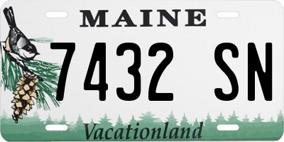 ME license plate 7432SN