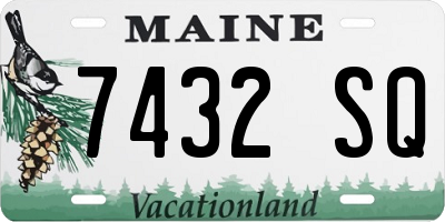 ME license plate 7432SQ