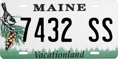 ME license plate 7432SS