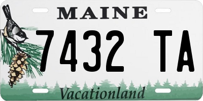 ME license plate 7432TA