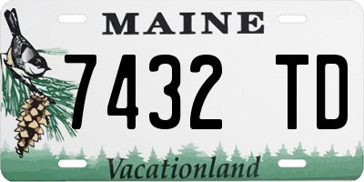 ME license plate 7432TD