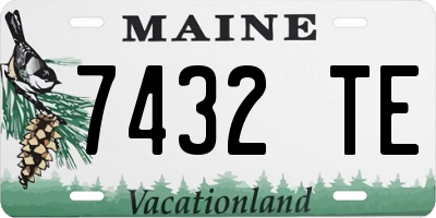 ME license plate 7432TE