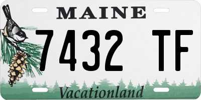 ME license plate 7432TF