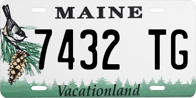 ME license plate 7432TG