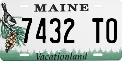 ME license plate 7432TO