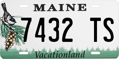 ME license plate 7432TS