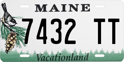 ME license plate 7432TT
