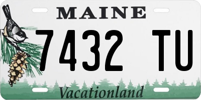 ME license plate 7432TU