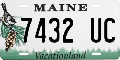 ME license plate 7432UC