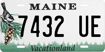 ME license plate 7432UE