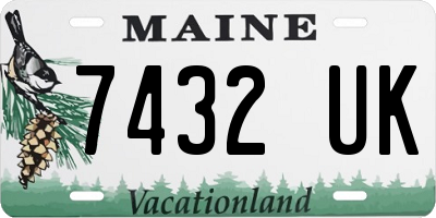 ME license plate 7432UK