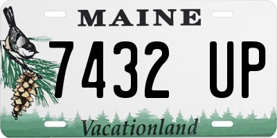 ME license plate 7432UP