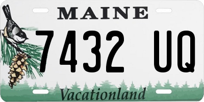 ME license plate 7432UQ