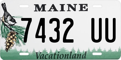 ME license plate 7432UU