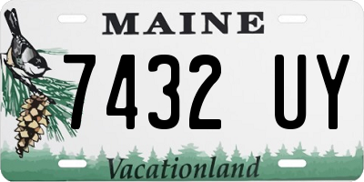 ME license plate 7432UY