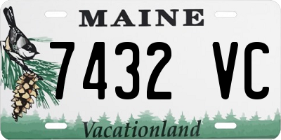 ME license plate 7432VC