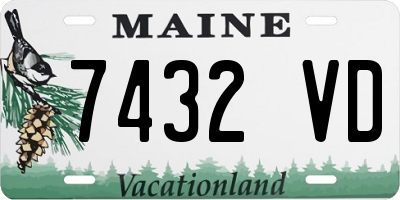 ME license plate 7432VD