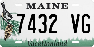 ME license plate 7432VG