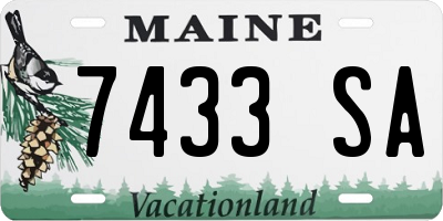 ME license plate 7433SA