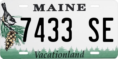 ME license plate 7433SE