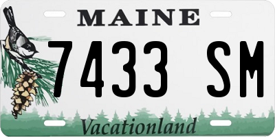 ME license plate 7433SM