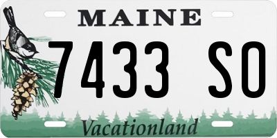 ME license plate 7433SO