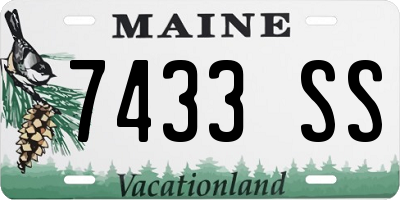ME license plate 7433SS