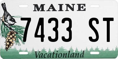 ME license plate 7433ST