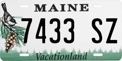 ME license plate 7433SZ