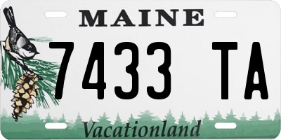 ME license plate 7433TA