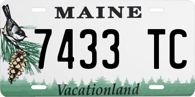 ME license plate 7433TC