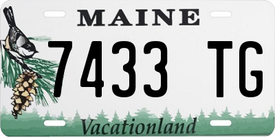ME license plate 7433TG