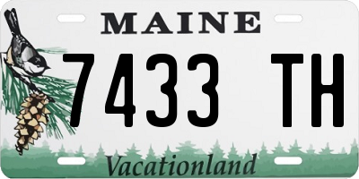 ME license plate 7433TH