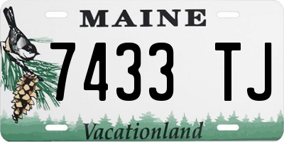 ME license plate 7433TJ
