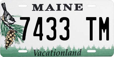 ME license plate 7433TM