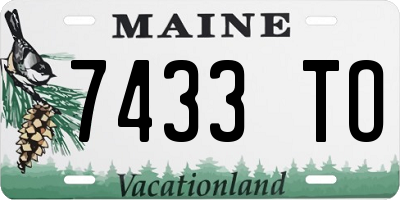 ME license plate 7433TO