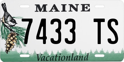 ME license plate 7433TS