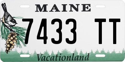 ME license plate 7433TT