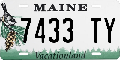 ME license plate 7433TY